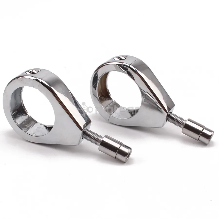2x хромированный Кронштейн поворотного сигнала мотоцикла 39 мм передняя вилка