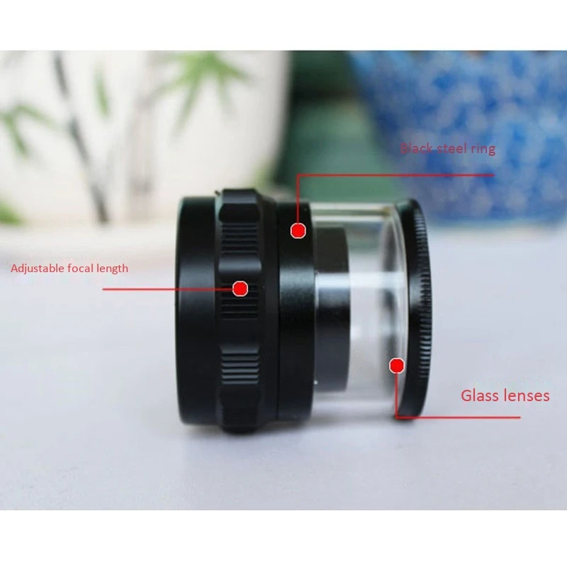 

10X Stand Measuring Magnifier Scale Loupe with LED Light Magnifying Glass 10X with Scaled Magnifier