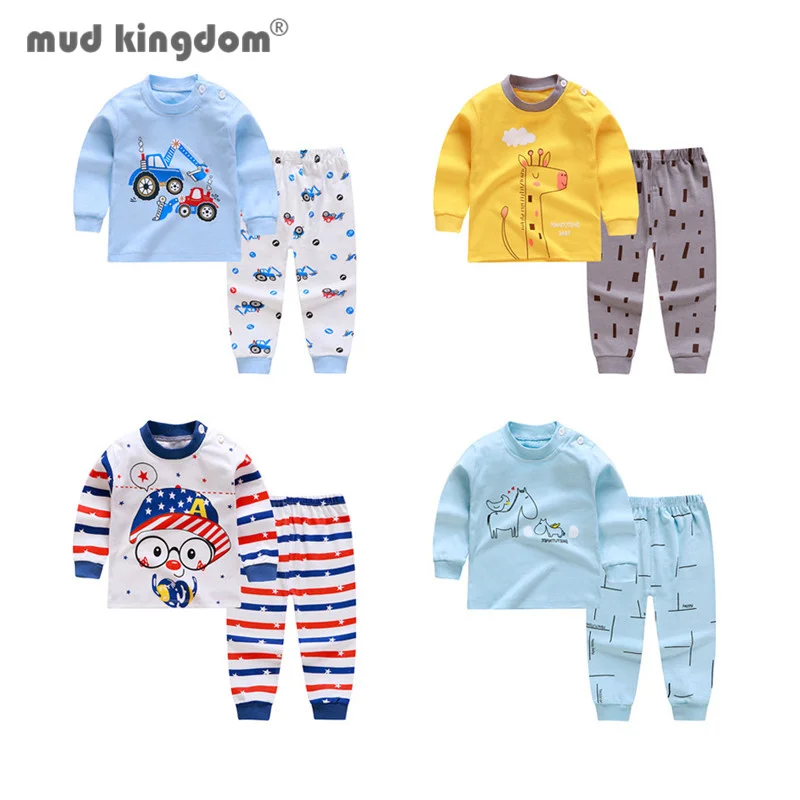 

Mudkingdom Boys Girls Pajama Set Unicorn Animal Underwear Long Sleeve and Pants Outfits for Kids Clothes Casual Autumn Spring