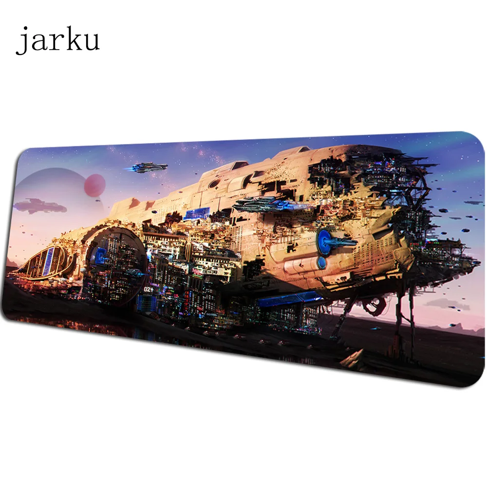 

Spaceship pad mouse Futuristic computer gamer mause pad 800x300X2MM padmouse Spaceport mousepad ergonomic gadget desk mats