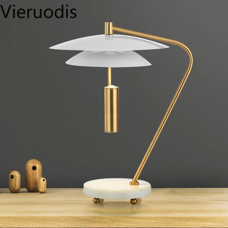 Postmodern Personality Desk Lamp Nordic Simple Table Light for Bedside Study Hotel Home Decor Marble Lights Fixture | Лампы и