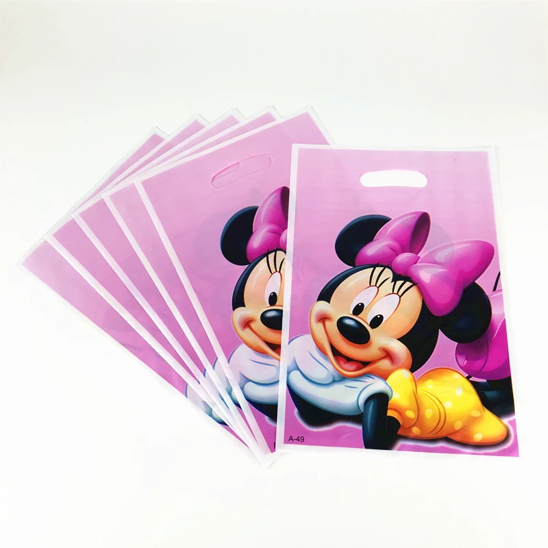 Одноразовые подарочные пакеты с Минни Маус для девочек 6 шт. в комплекте | Дом и