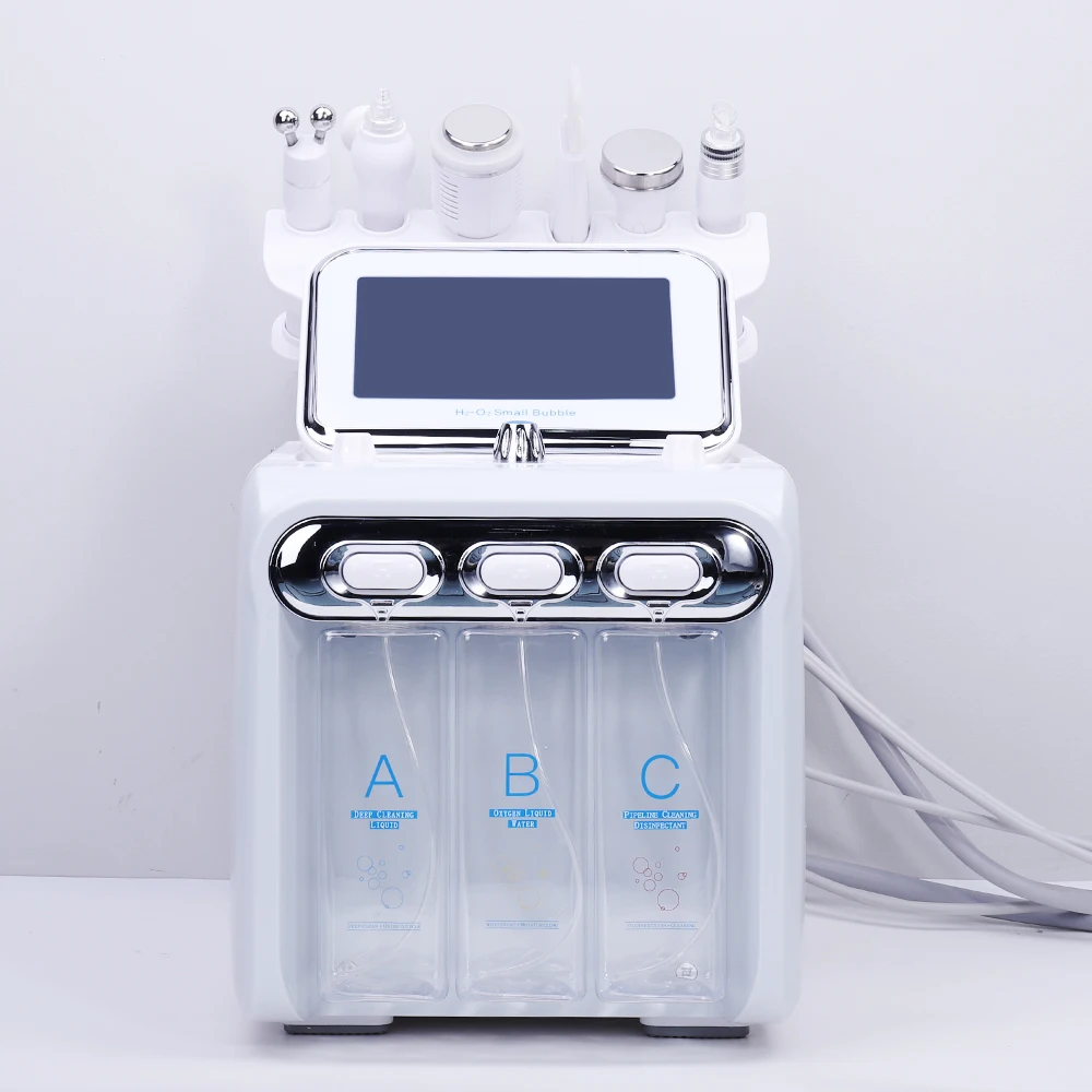 Dropshipping Hot Upgrade 7 in 1 Hydra Cleaning Water Jet Beauty machine facial care oxygen equipment small bubble | Красота и