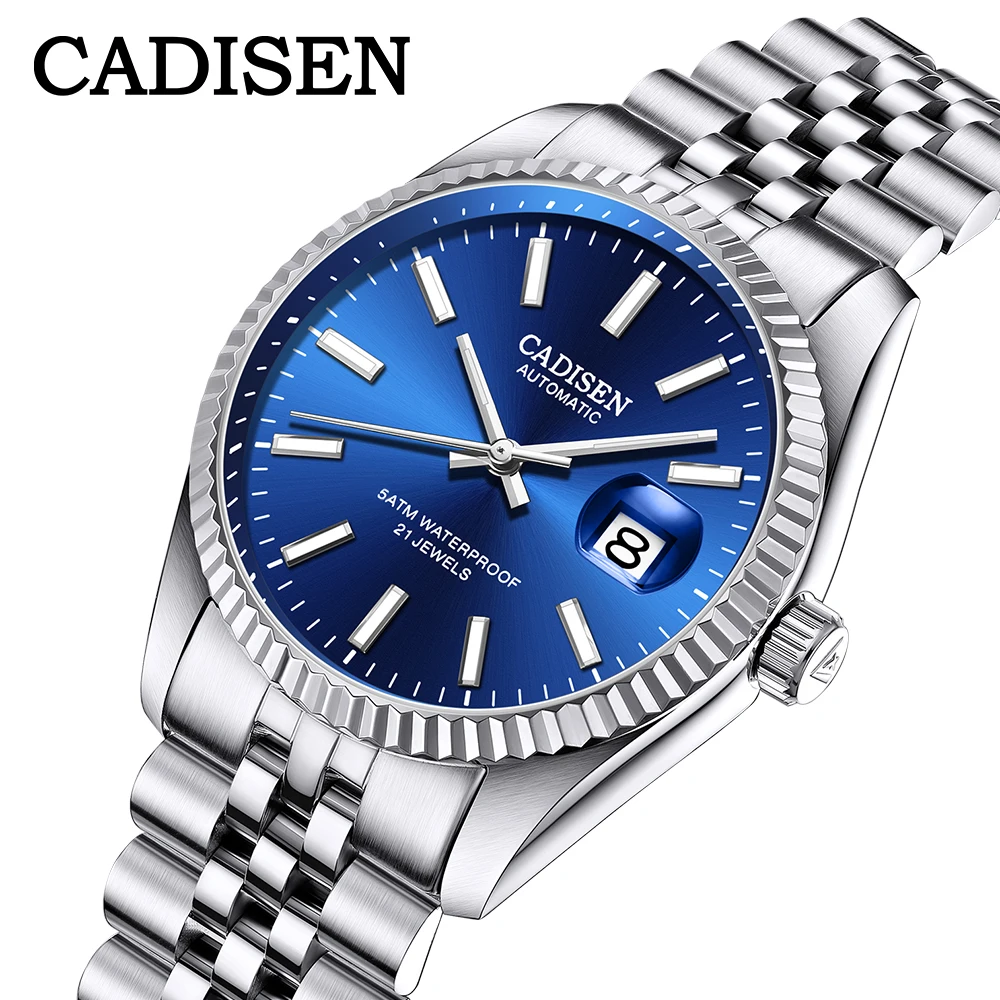 

CADISEN Seagull 2813 Movement Men's Watch Automatic Mechanical Watches 50M Diving Auto date Wrist Watch Men relogio masculino