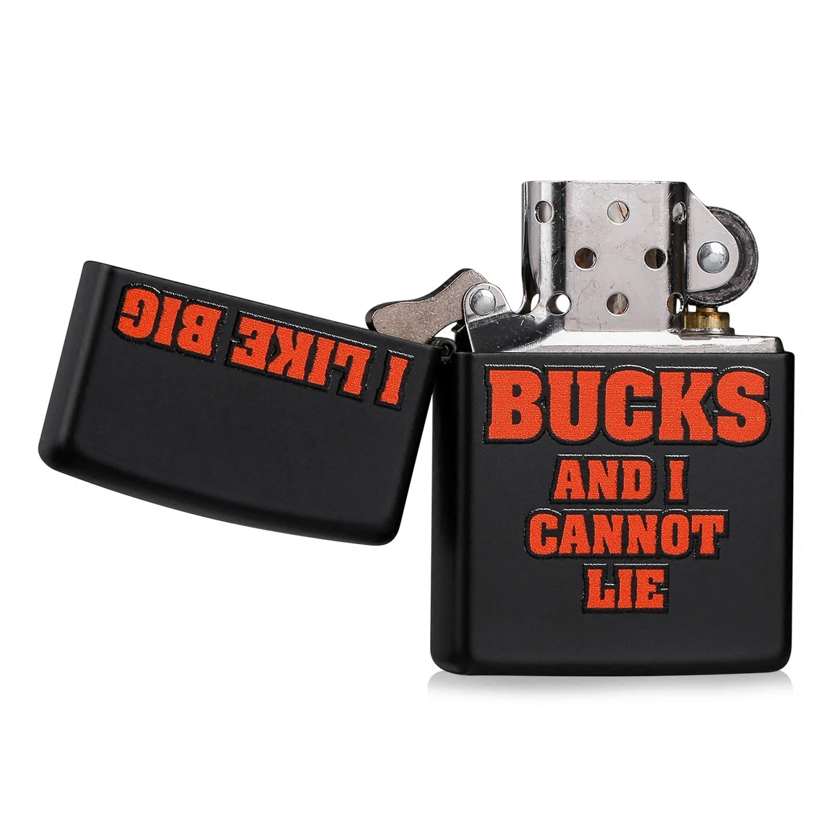 

Windproof lighter 29342 heartfelt words black dumb paint English American genuine men