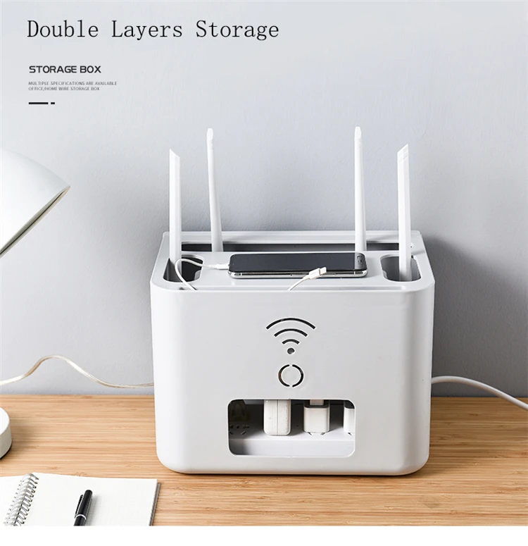 Wifi коробка маршрутизатор коробка для хранения беспроводной штепсельной платы кронштейн гнезда кабель домашний декор для хранения Органайзер контейнер для хранения провода коробка