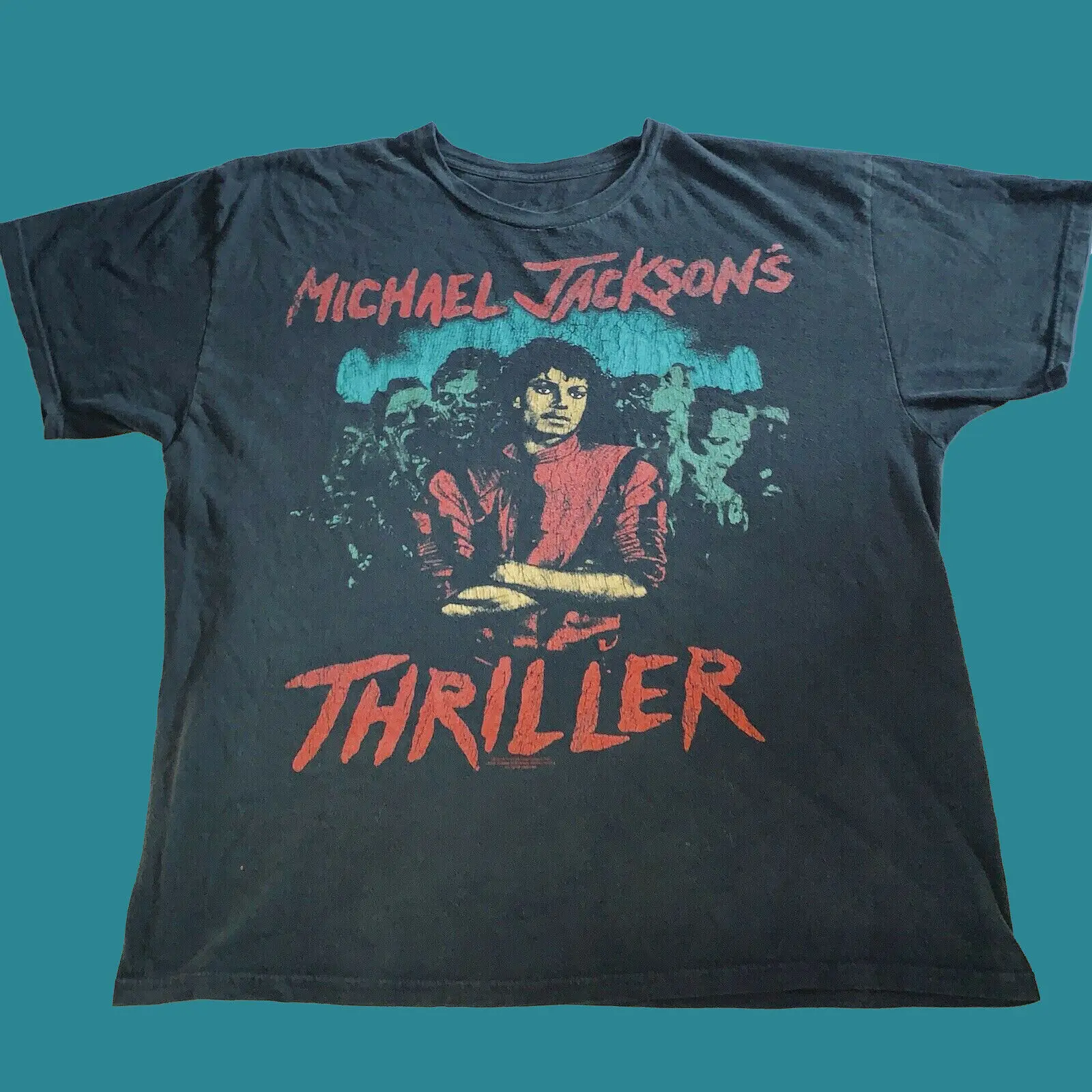 Винтажная редкая футболка Майкл Джексон Thriller размер S-3XL летняя хлопковая с