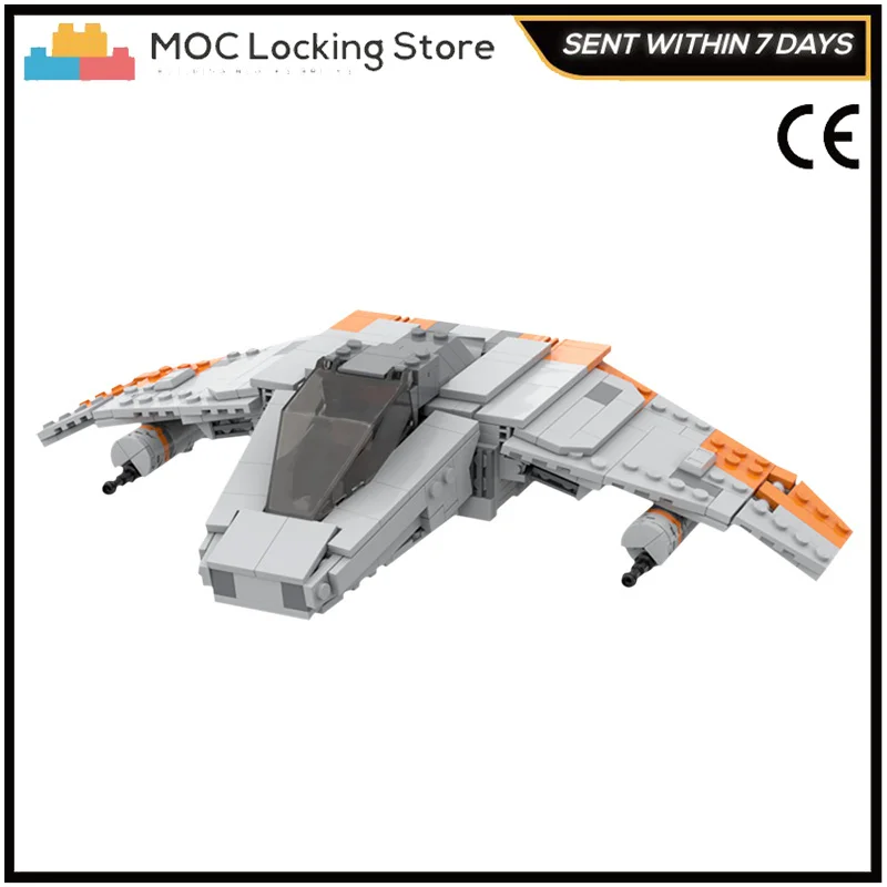 

Moc Space Series V-wing High-Tech Airspeeder fighter Building Bricks Block Aircraft Model,Children's Educatonal Toys,Kids Gifts