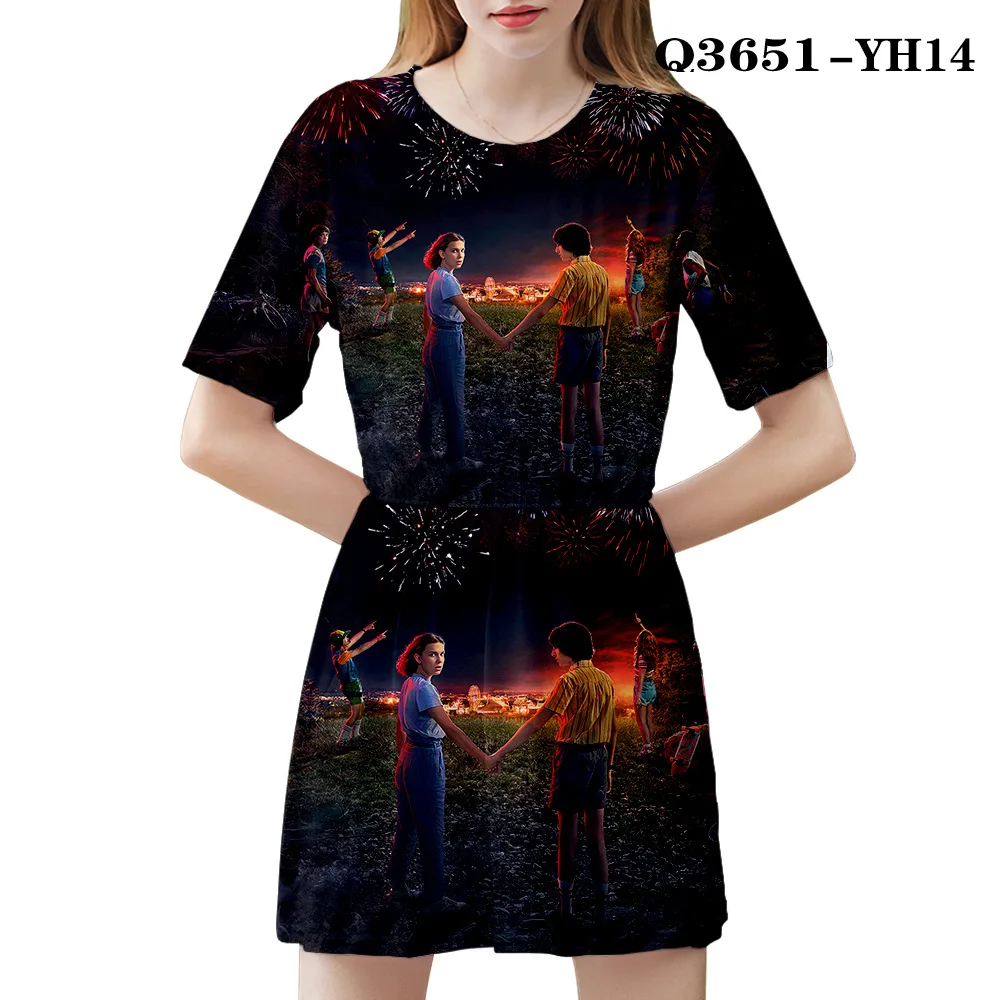 Футболка с короткими рукавами и 3D-принтом героями мультфильмов Повседневное