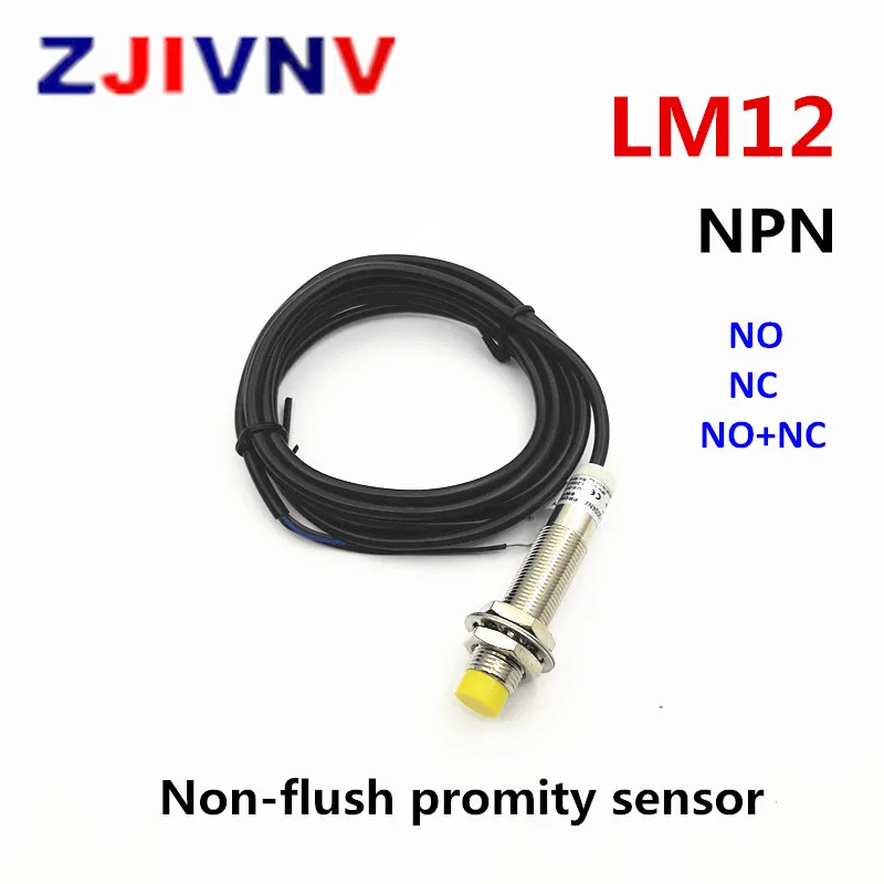 

High Quality 12mm NPN Non-flush Inductive Type Proximity Sensor Switch NO/NC/NO NC Metal Sensors 3 Wires 4 Wires Distance 4mm