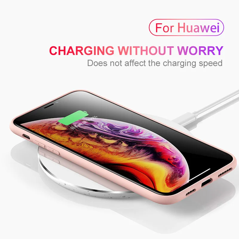 Жидкий силиконовый чехол ярких цветов для huawei P30 pro Чехол P10 P20 mate 20 30 lite Матовая