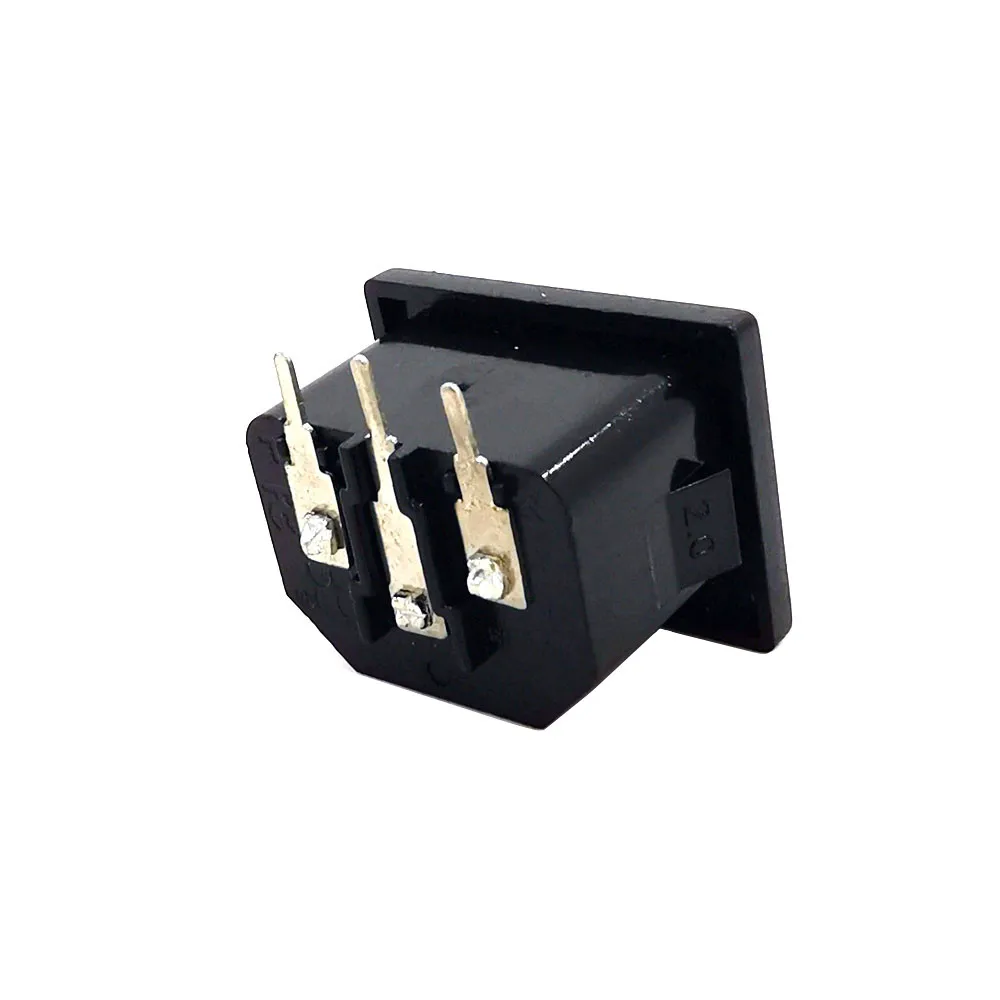 5pcs/lot AC Power Socket 90 degree Bending Angle IEC 320 C14 Male Plug Panel Inlet Sockets Connectors | Обустройство дома