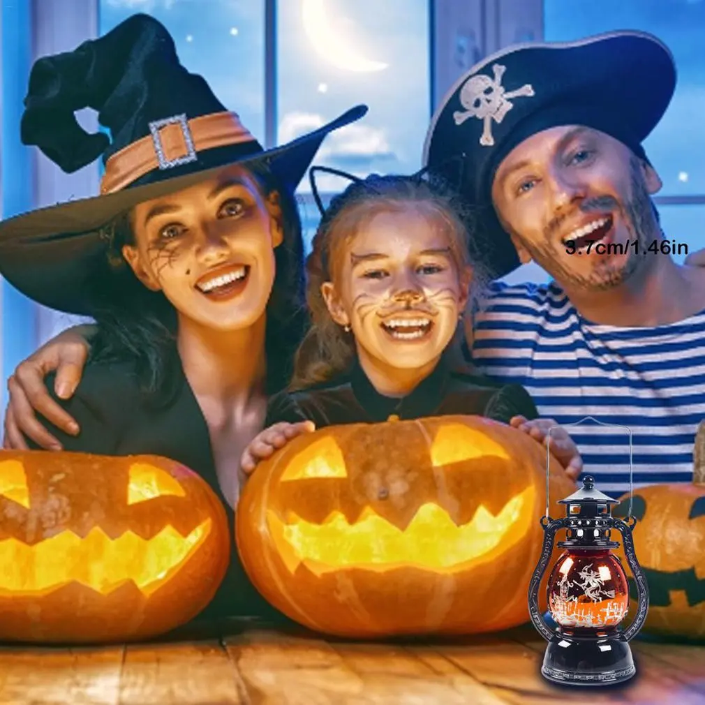 Хэллоуин украшение маленькая масляная лампа Ретро лазерный светильник пони