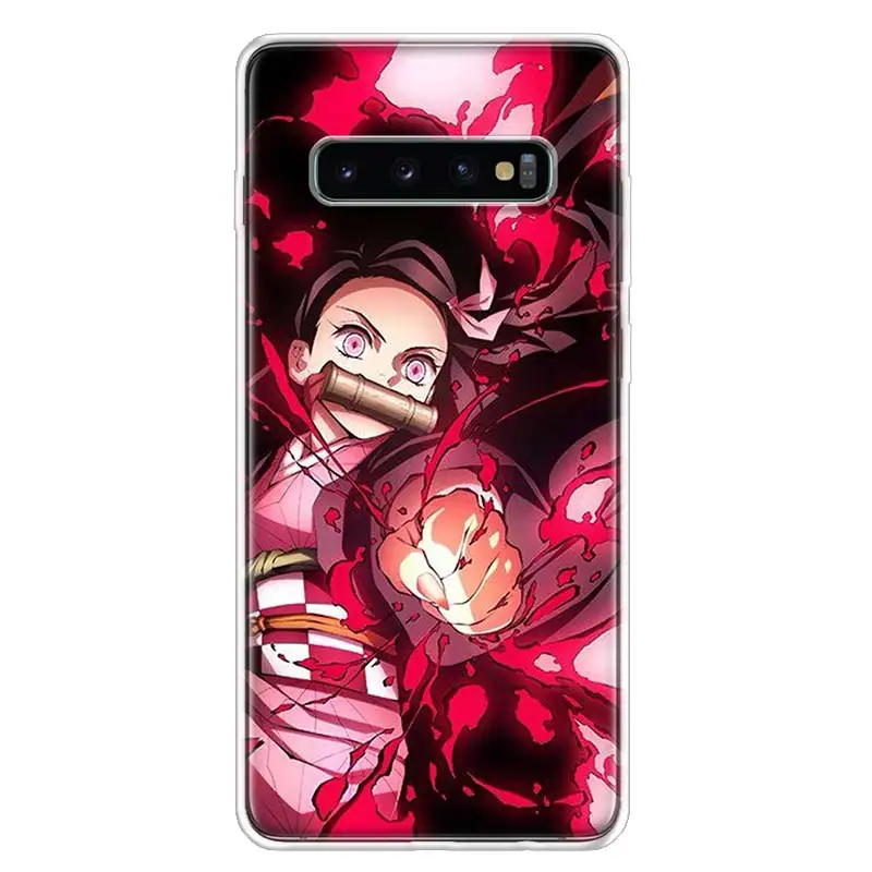 Аниме Kimetsu No Yaiba Demon Slayer чехол для телефона Samsung Galaxy S7 S8 S9 S10 S20 NOTE 8 9 10 J4 J6 PLUS LITE ультра