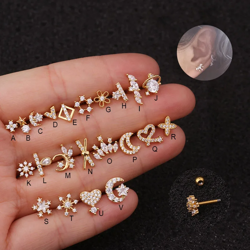 Серьга-гвоздик Sellsets из нержавеющей стали с фианитом 1 шт. 2x6x3 мм 16 г | Украшения и