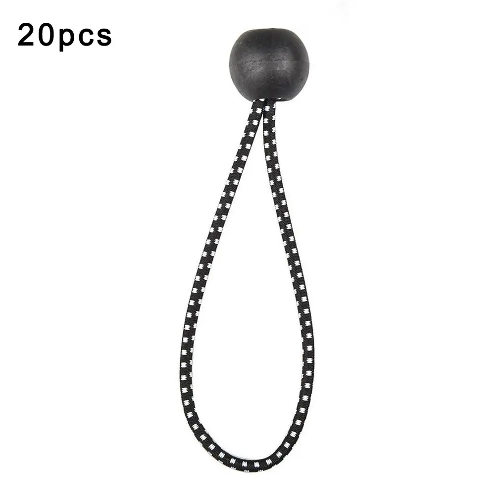 

20pcs/set Tarpaulin Oxford Rope Elastic Strapping Ball Bungee Cord Outdoor Tent Canopy Tarp Elastic Oxford Rope Tie