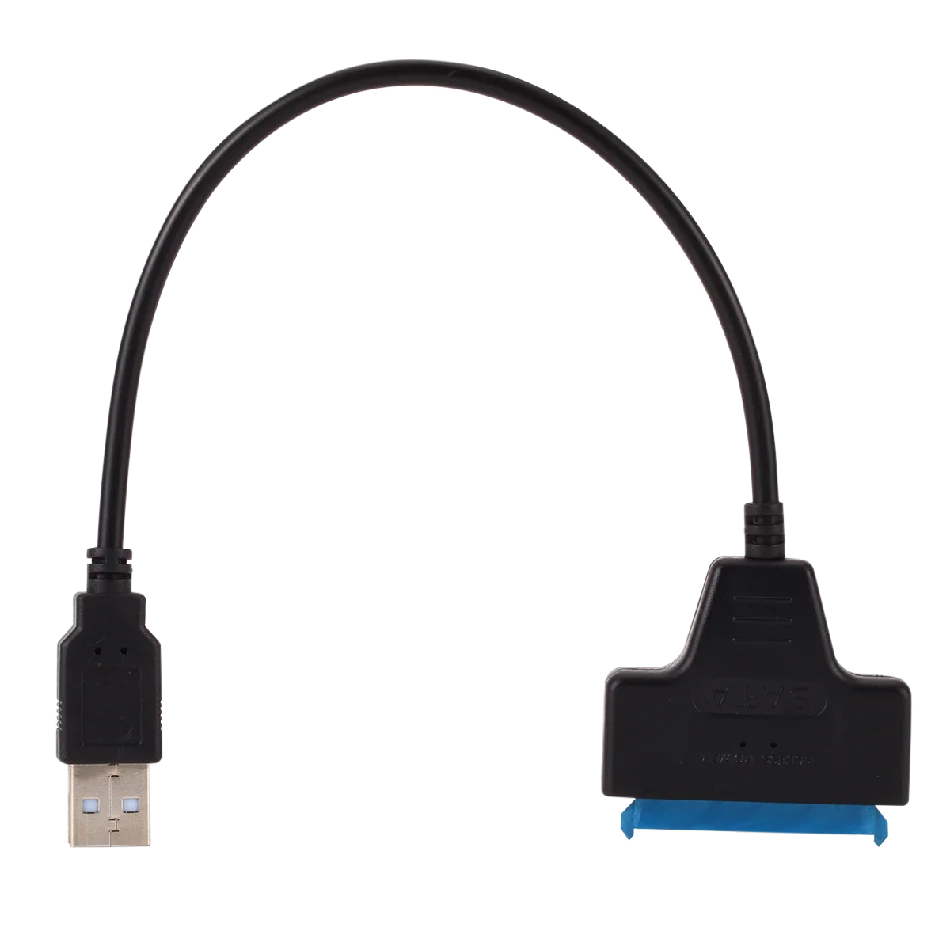 Кабель переходник WVVMVV USB2.0 на SATA 22pin проводной кабель для подключения жесткого