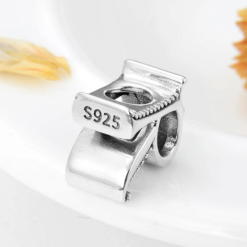 Браслет Pandora Charms, модные женские и мужские ювелирные изделия, самодельная Буква R Beads из стерлингового серебра 925 пробы