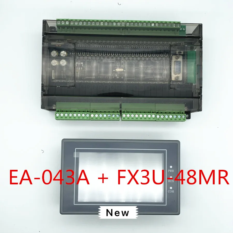 EA 043A HMI Сенсорный экран 4 3 дюйма + FX3U series PLC промышленная плата управления с линией