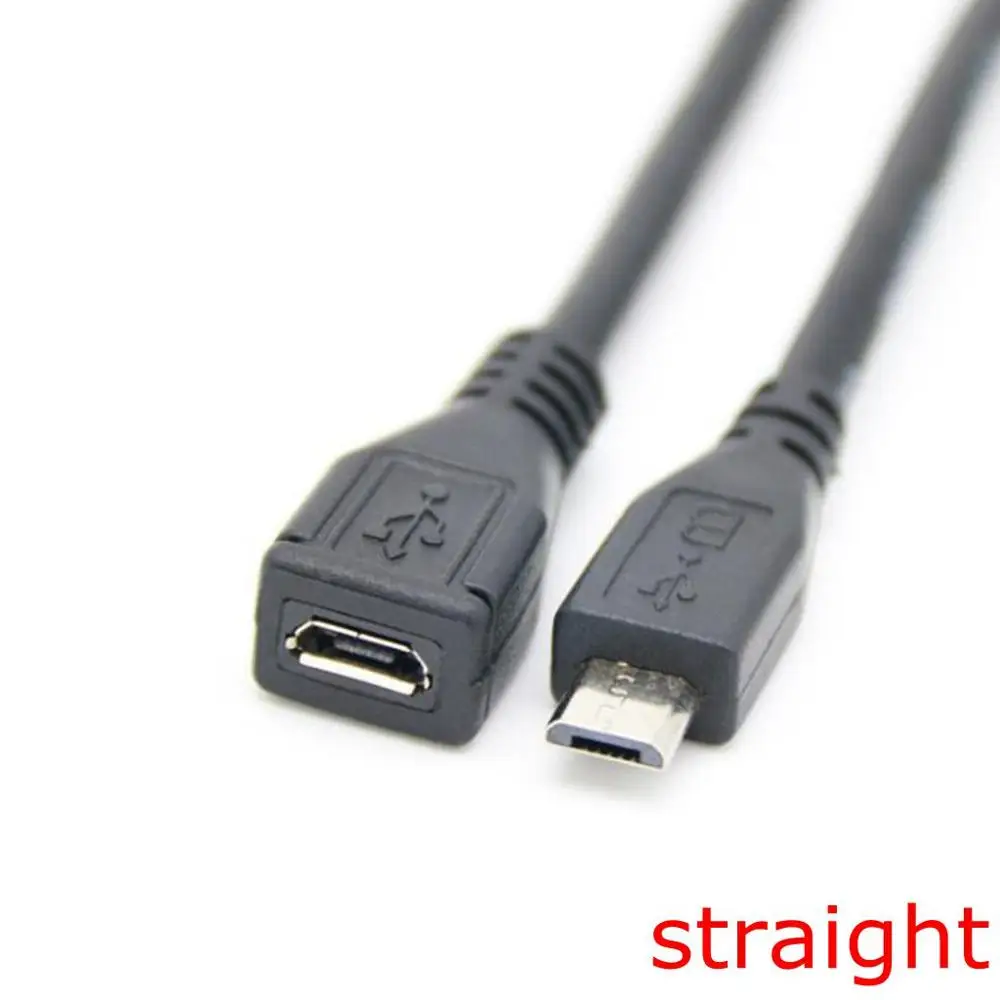 25 см Micro USB 2 0 5Pin штекер к гнезду для расширения адаптер длинный разъем 90 градусов