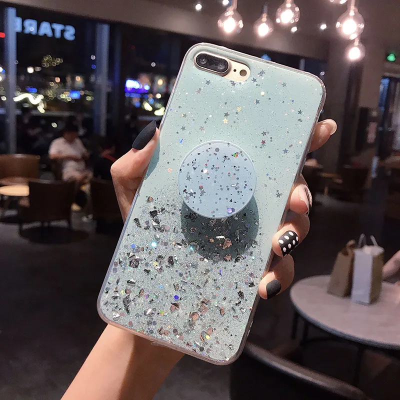 Чехол для iPhone 6 7 8 xs 11 11pro max Huawei p20 lite glory 8x Роскошная золотая фольга прозрачная