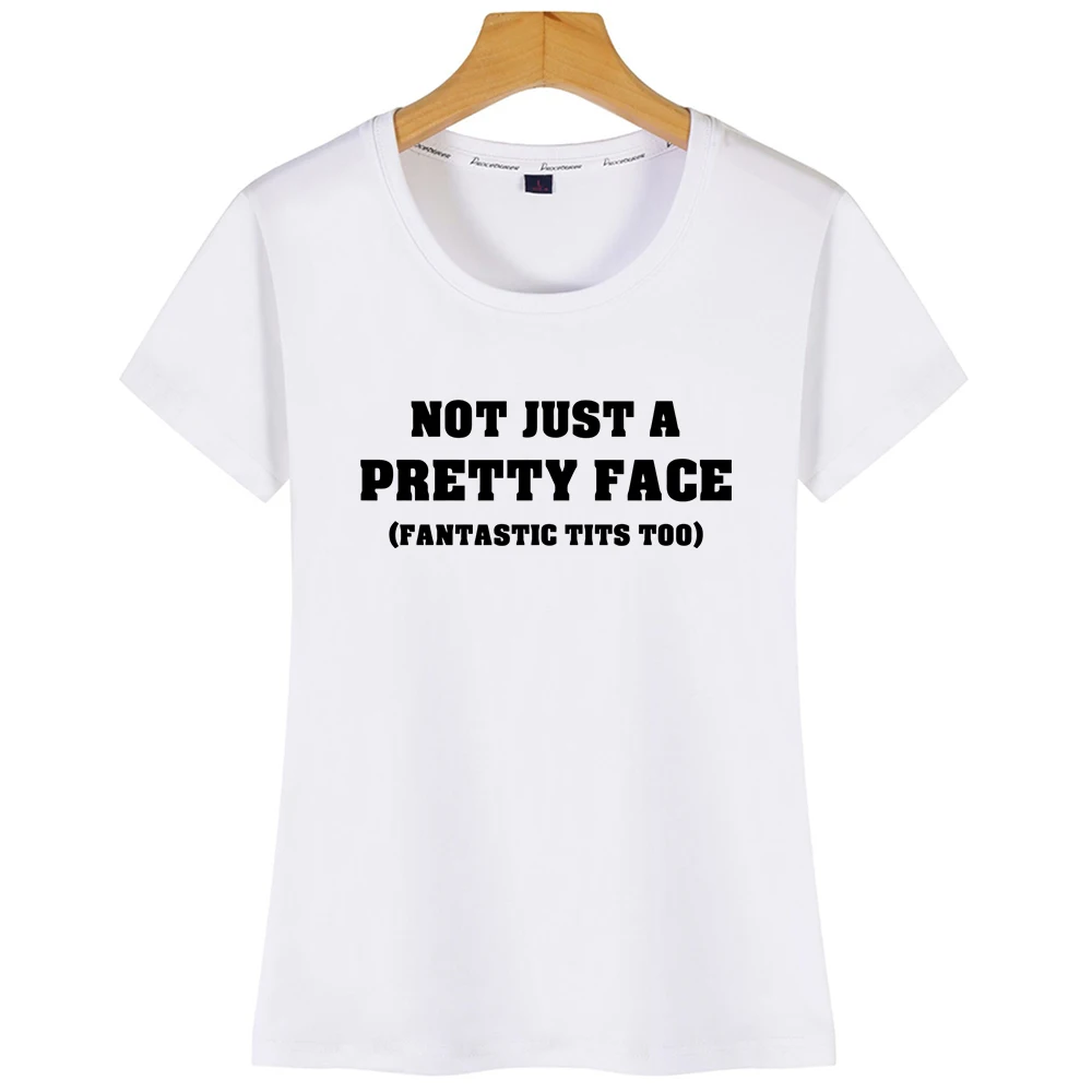 Женская винтажная короткая футболка с круглым вырезом и надписью Not Just A Pretty