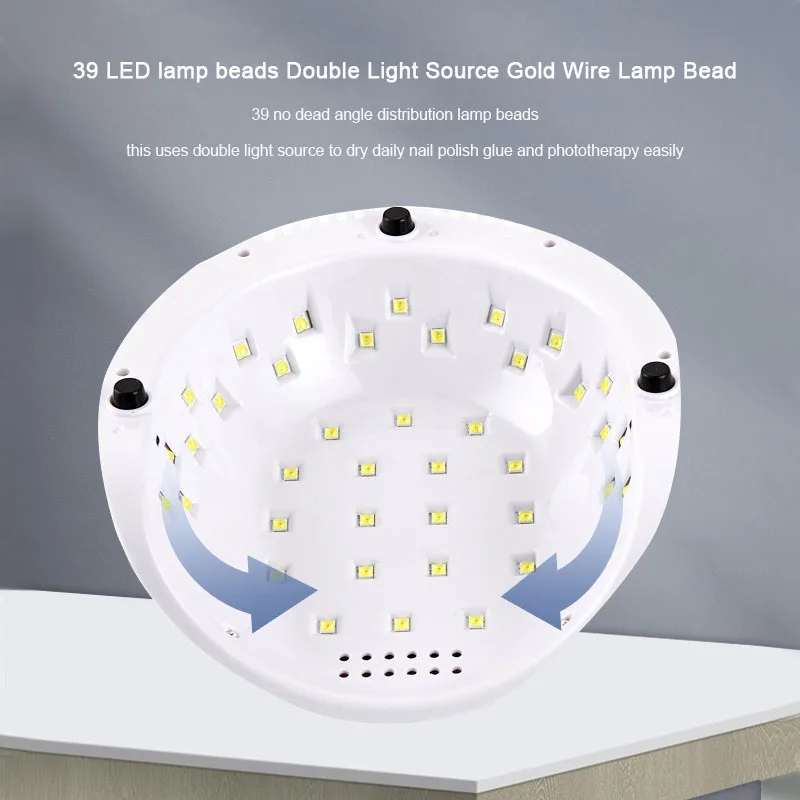 Лампа для сушки гель-лака с 39 светодиодами 86 Вт