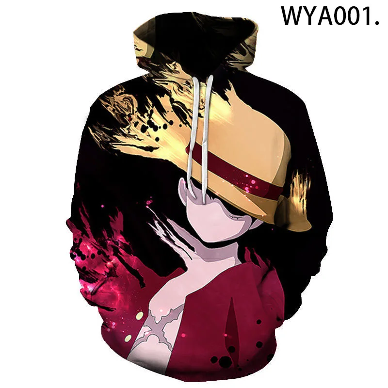 

Anime One Piece Hoodies Men Women Children Autumn 3D Print Sweatshirts Luffy Hoodie Fashion Boy Girl Kids Cool Pullover Hoody