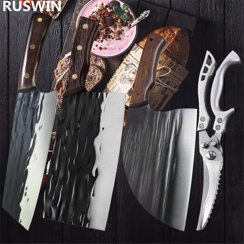 

Нож мясника ручной работы кованый нож для костей кухонный нож из нержавеющей стали нож для нарезки мяса сербский шеф-повар нож для нарезки н...