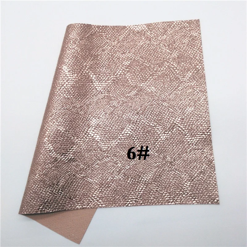 6 Glitterwishcome 21X29 см A4 размер винил для бантов Металлическая Змея питон синтетическая искусственная кожа простыни для бантов, GM622B - Цвет: 6