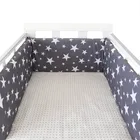 Детская кроватка, бампер, U-образный съемный Хлопковый бампер на молнии для новорожденных, Детская модель, детская кроватка унисекс