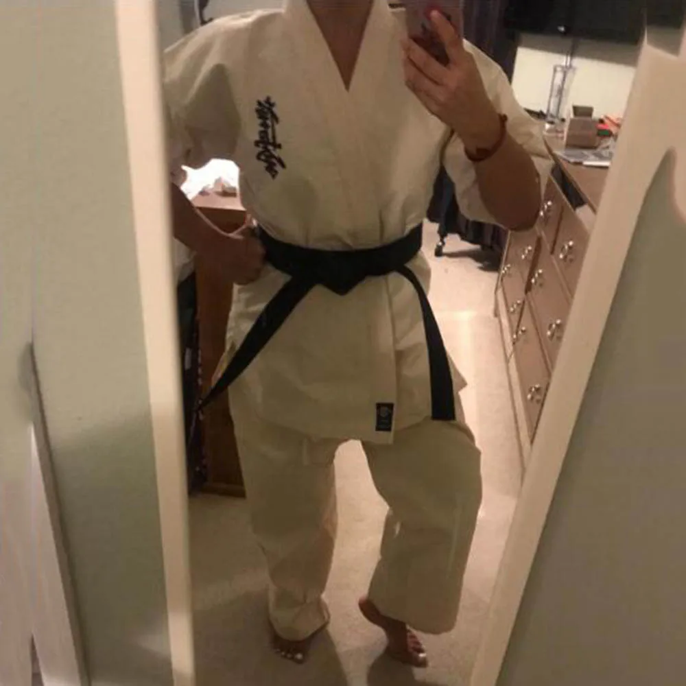 SINOBUDO/униформа для взрослых и детей каратэ 12 унций Kyokushin dogi Высококачественная