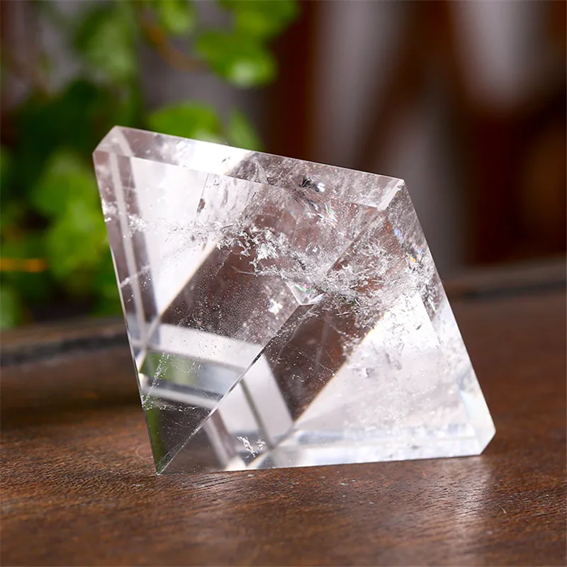 Натуральный белый хрусталь Пирамида фэн шуй подвеска Хрустальная exorcism медитация