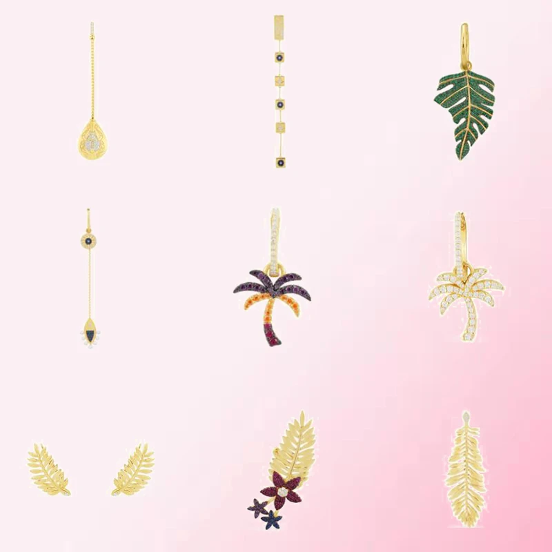 

1:1 Make 925 Sterling Silver Custom Tropical Style DIY Exquisite Fashion Earrings