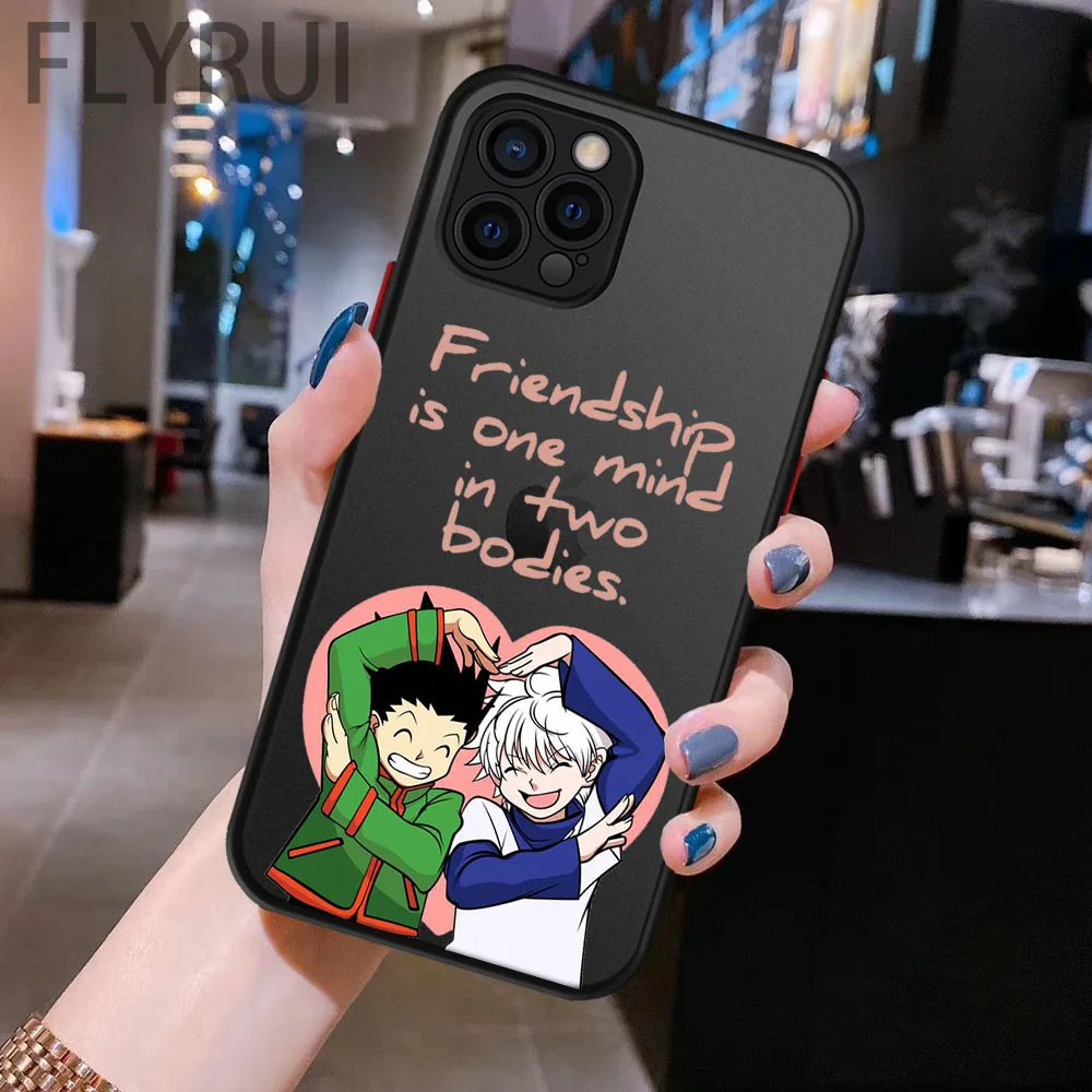 Матовый противоударный чехол для iPhone 12 11 Pro Max X XS XR 7 8 7Plus 8Plus 13 Hunter Killua Zoldyck - купить