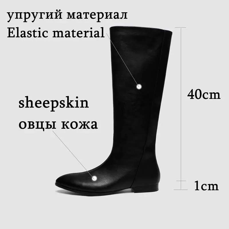 ALLBITEFO/женские ботинки из натуральной кожи и эластичного материала модные женские