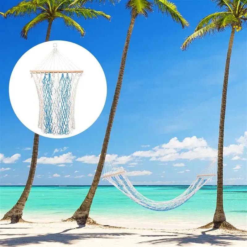 

Mesh Hammock Outdoor Hanging Swing Bed Foldable Hammock with Carrying Bag