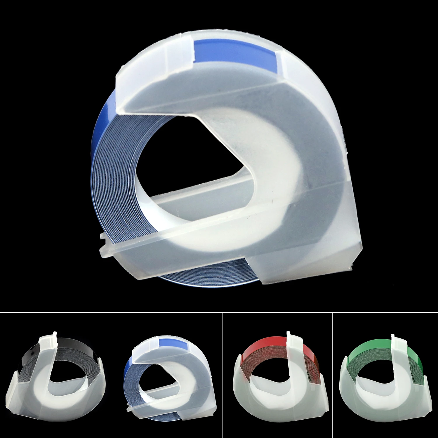 Brand New Label Machines Tape Office Marker Red PET Plastic Green For Dymo 12813 12814 1610 Concave | Инструменты