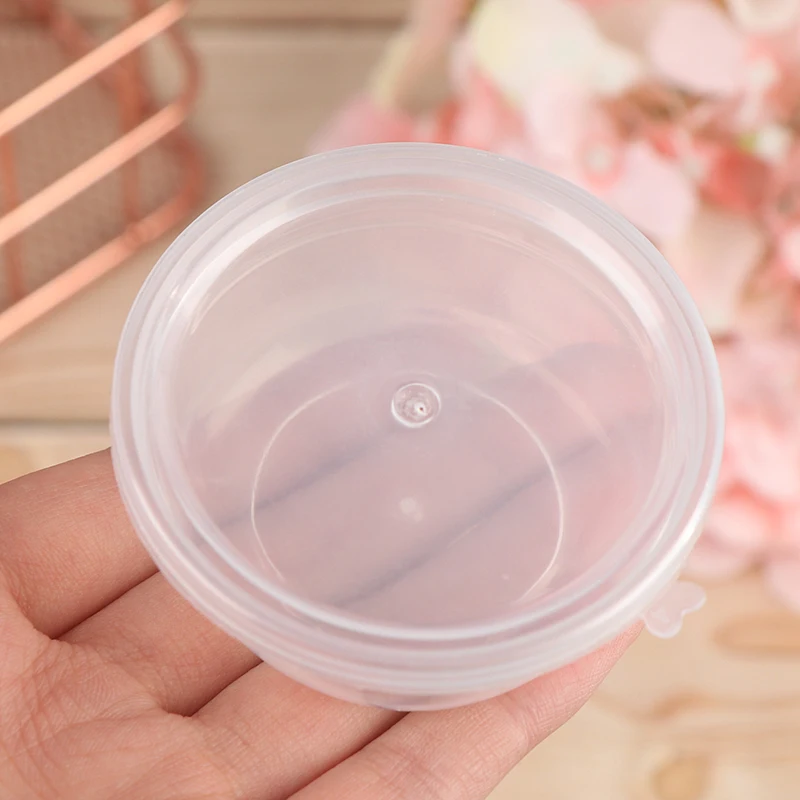 15g/20g 10PCS Slime Box Plastic Transparent Slime Containers Storage Organizer Box With Lids For Fluffy Clear Slime Mud
