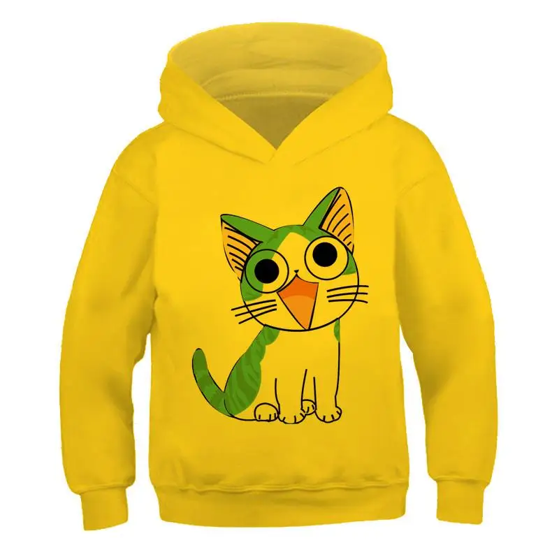 

Harajuku Girl Hoodies Kawaii Pink Autumn Winter Cat Pattern Long Sleeve Sweatshirts Fashion Cartoon Boy Animal Printing Pullover