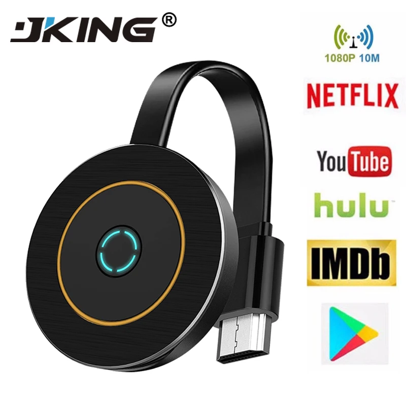 JKING G10 tv Stick 2,4 ГГц видео WiFi дисплей HD экран зеркальное ТВ Беспроводной приемник ключа для Google Chromecast 2