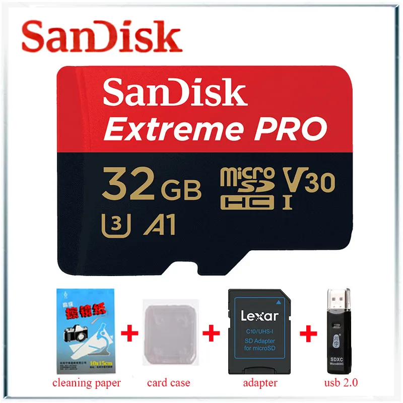 Sandisk Экстрим pro micro sd карта 256 ГБ tf карта памяти cartao de memoria tarjeta microsd 32 Гб tf карты gopro - Емкость: 32GB Free Gift A