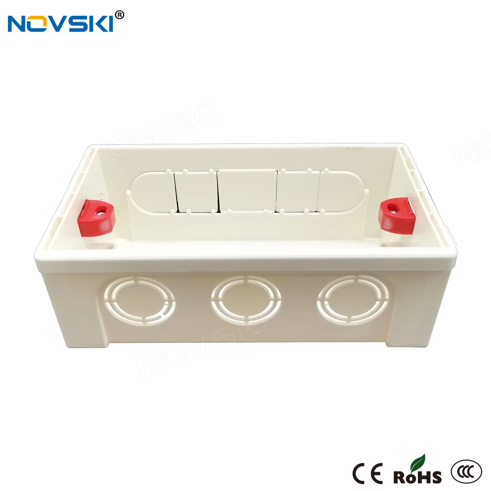 

NOVSKI 146 Type Mounting Back Box Adjustable Internal Cassette Junction Box For 146*86mm Wall Switch and Socket ,White