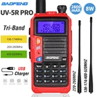 Рация BaoFeng Tri-Band UV-5R Pro 8 Вт, портативная Двухдиапазонная радиостанция, кВ, FM трансивер, обновление UV 5R