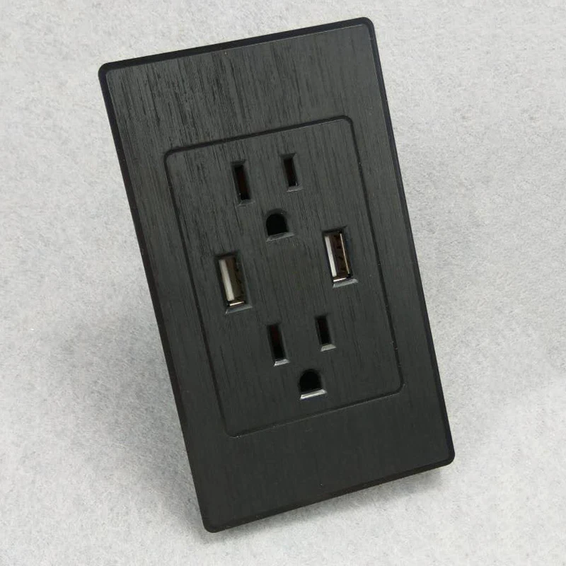 Настенная розетка с двумя USB-портами зарядное устройство переменного тока