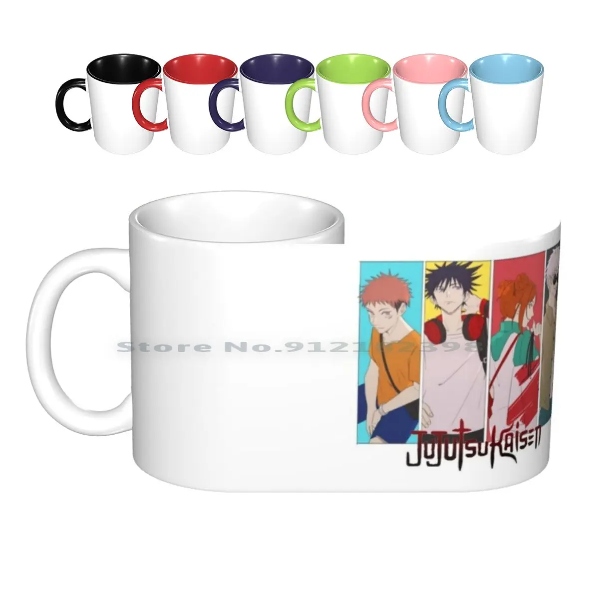 

[ Anime ]-Jujutsu Kaisen-Members Ceramic Mugs Coffee Cups Milk Tea Mug Jujutsu Kaisen Satoru Gojo Jujutsu Kaisen Manga Manga