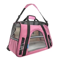 clearance sale pet carrier puppy dog cat bags soft sided large cat dog comfort rose wine pink bag travel approved