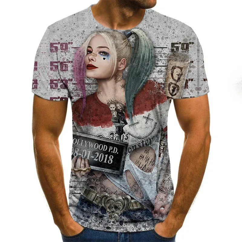 

2021 Men's 3d T-shirt Summer New Men's Short-Sleeved T-shirt Casual 3D Zombie Print Horror T-shirt For Men Short-Sleeved Tops