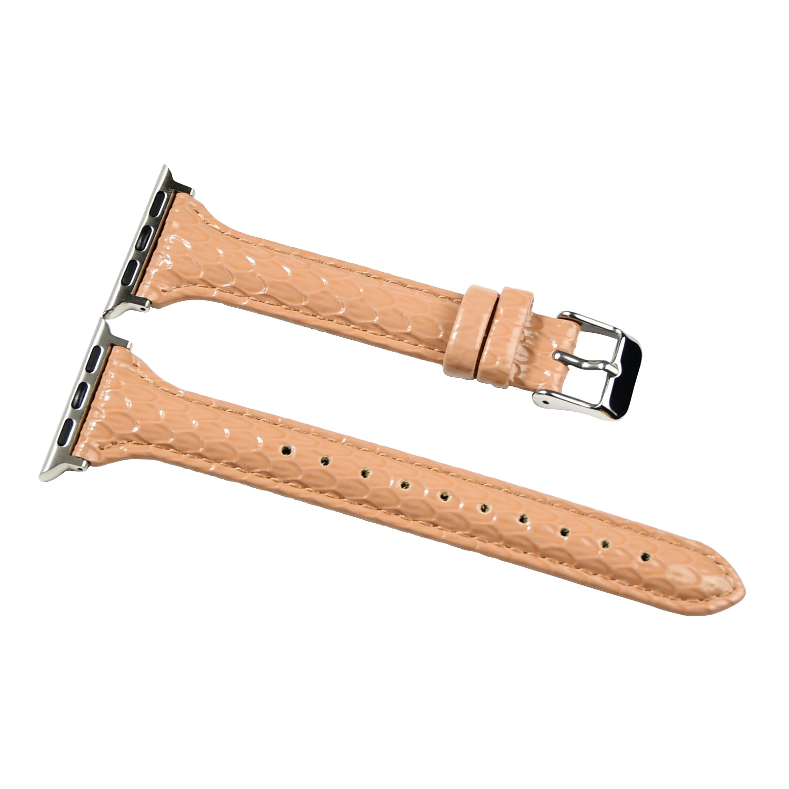 

GOOSUU Slender waist snakeskin grain Watchband for Apple Watch Strap Women Fashionable Wristband for 38 41 40mm 45mm 42mm 44mm