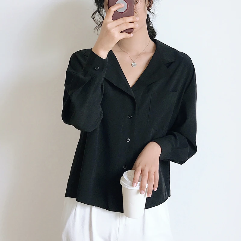 Весенне-осенние женские топы и блузки blusas mujer de moda 2021 женская блузка шифон длинные